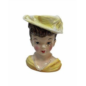 Vintage R/B Head Vase Planter Red Lips "Pearl"